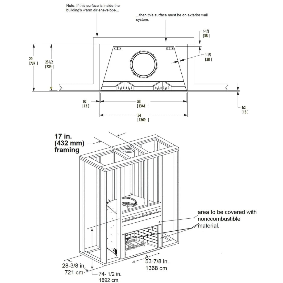 Majestic 42" Castlewood Outdoor Wood Fireplace - Eternal Flame Outdoors