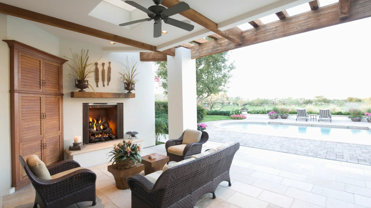 Majestic 42" Castlewood Outdoor Wood Fireplace - Eternal Flame Outdoors