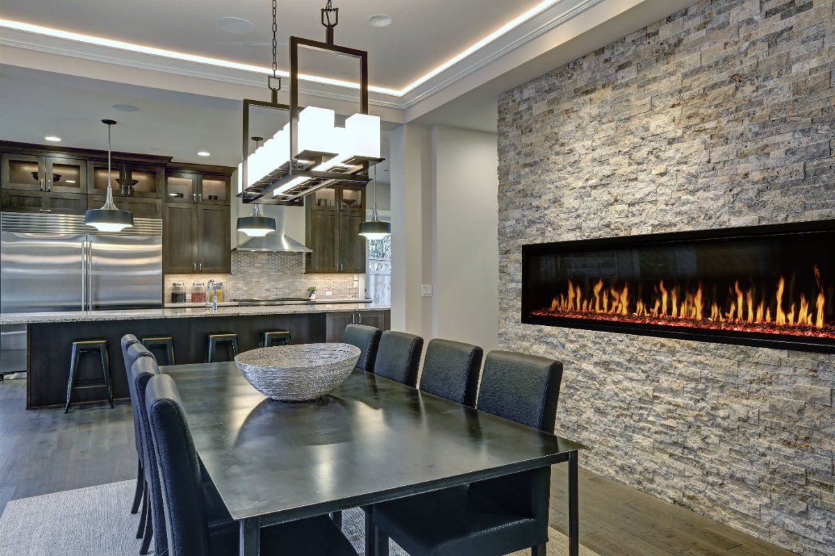 Modern Flame Orion Slim (Heliovision) Recessed Electric Fireplace - Eternal Flame Outdoors