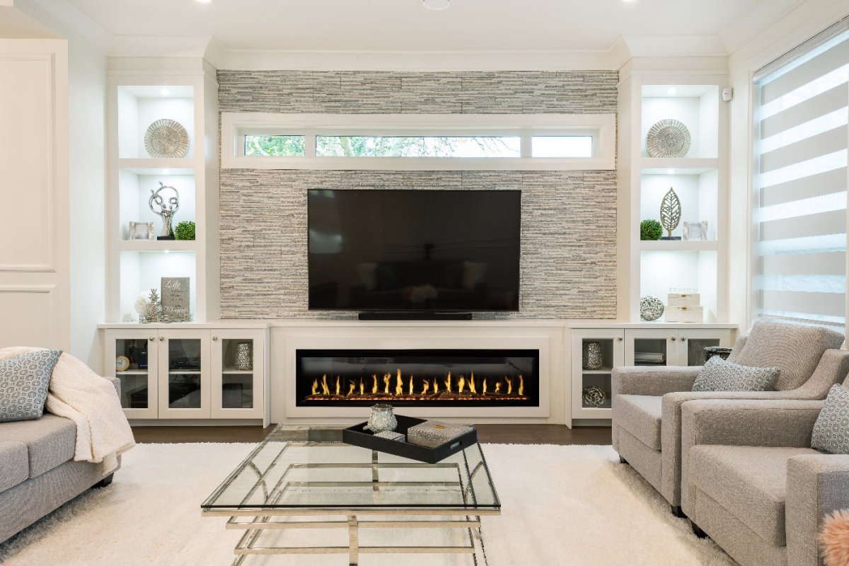 Modern Flame Orion Slim (Heliovision) Recessed Electric Fireplace - Eternal Flame Outdoors