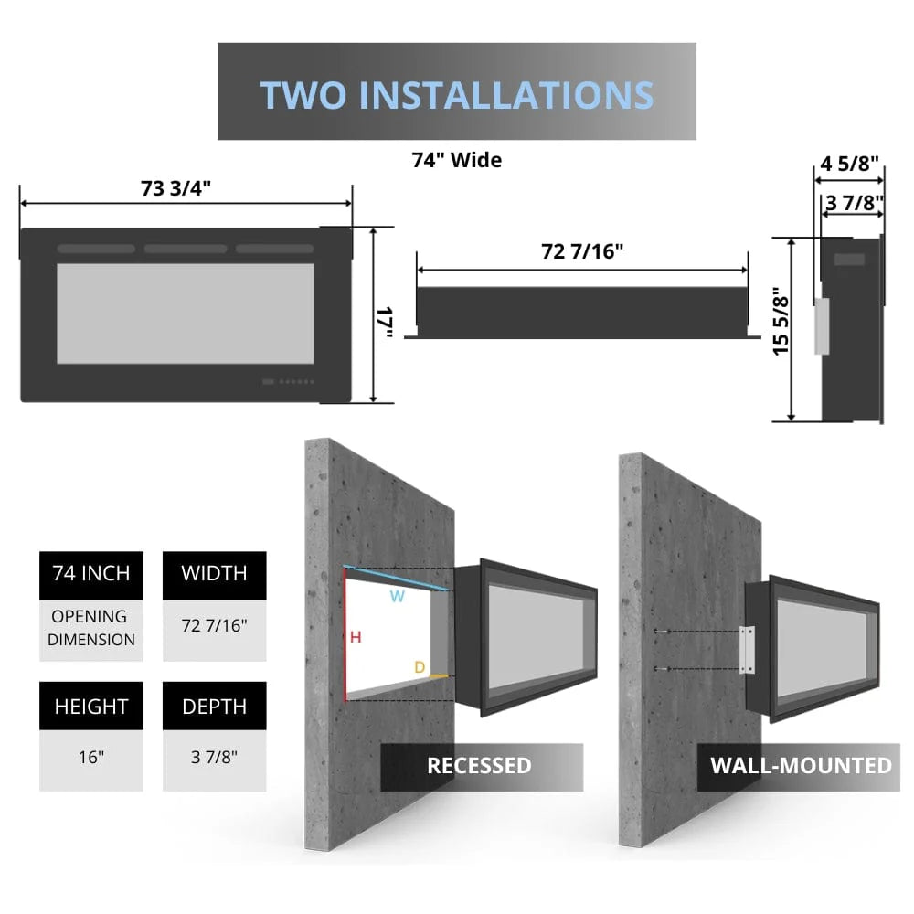 Modern Flame Spectrum Slimline Electric Fireplace - Eternal Flame Outdoors