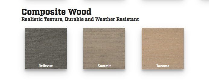The Outdoor Plus Alameda Fire Table Composite Wood Top Powder Coat Base - Eternal Flame Outdoors