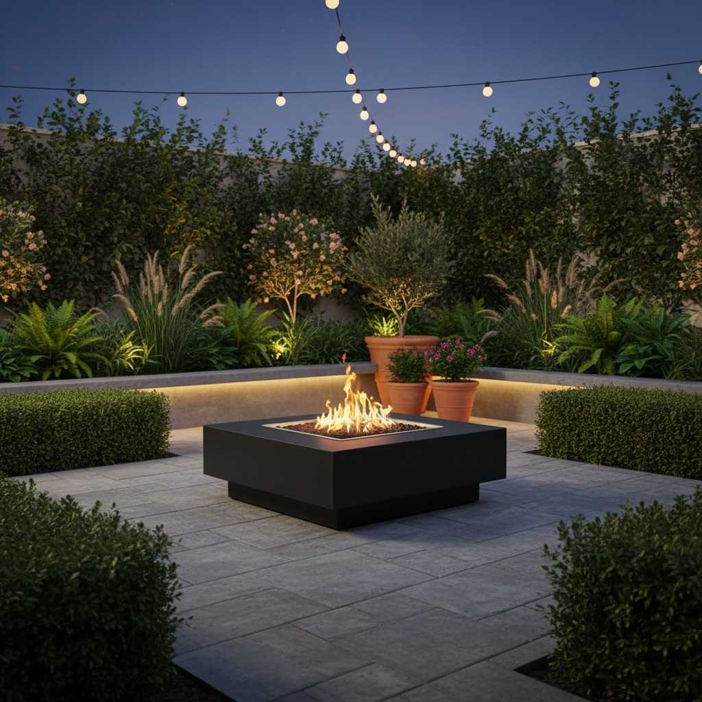 The Outdoor Plus Cabo Square Fire Pit - Powder Coat - 60" - Eternal Flame Outdoors