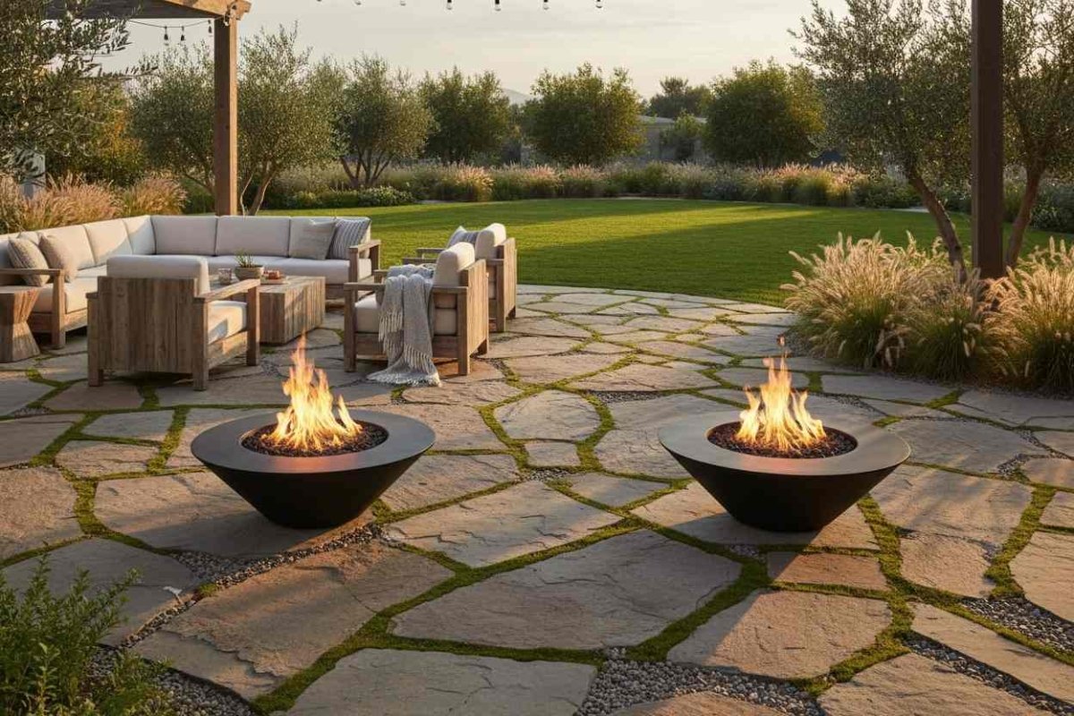 The Outdoor Plus Cazo Fire Pit Wide Ledge - Powder Coat - 48" - Eternal Flame Outdoors