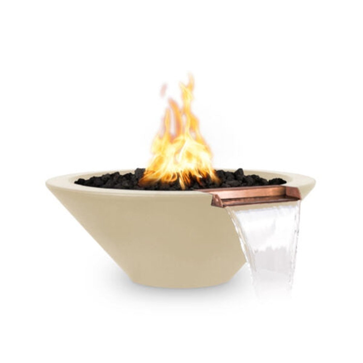 The Outdoor Plus Cazo Fire & Water Bowl - Low Voltage Electronic Ignition - NG - Eternal Flame Outdoors