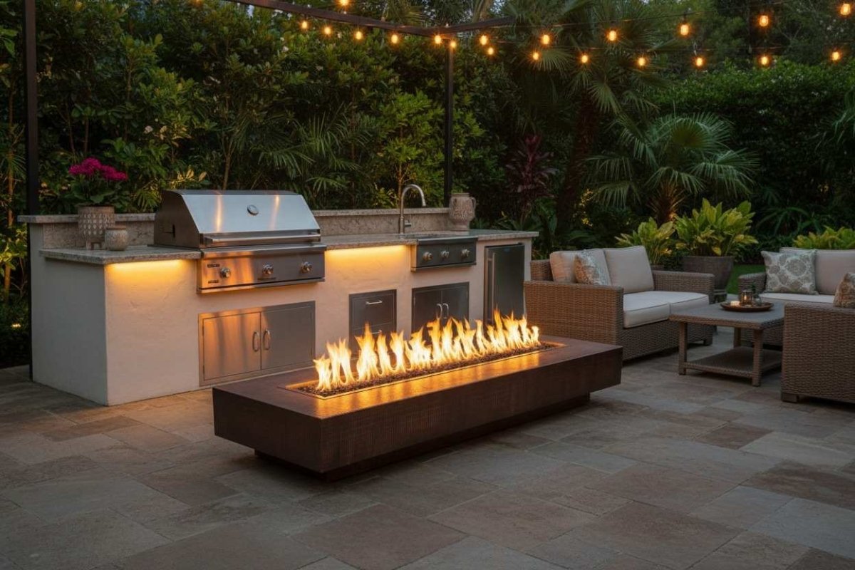 The Outdoor Plus Coronado Fire Pit - Metal Collection - 48" - Eternal Flame Outdoors