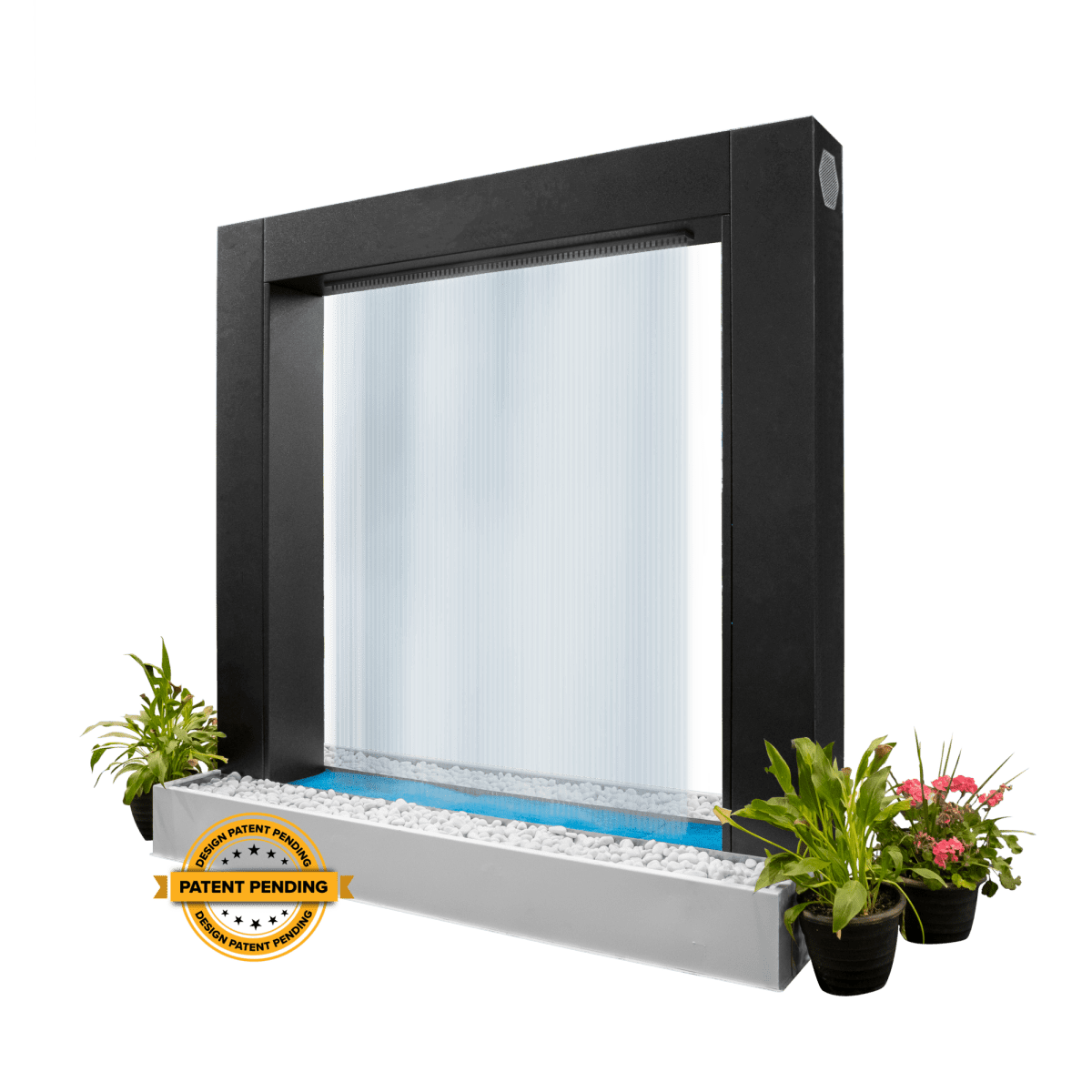 The Outdoor Plus Paradise Fall LED Waterfall Rainfall Scupper - Eternal Flame Outdoors