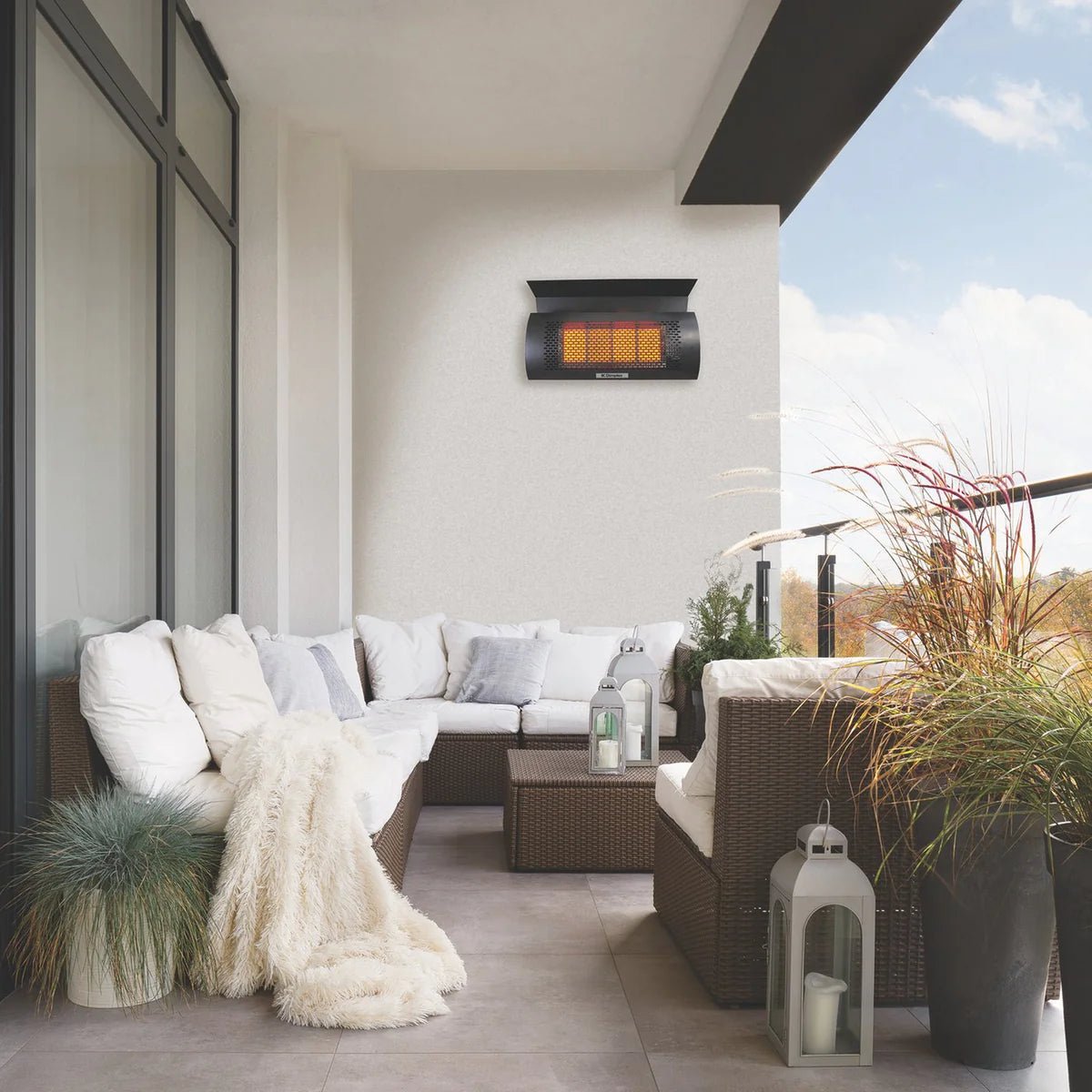 True Flame Outdoor Wall Mounted Radiant Heater - Natural Gas - Eternal Flame Outdoors