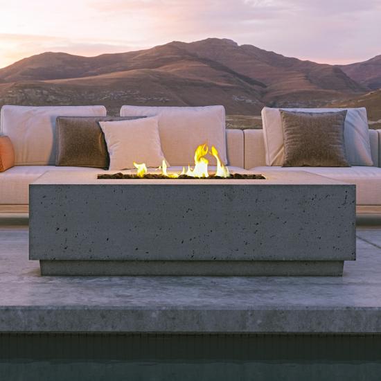 True Flame Sanctuary 1 - 56" Fire LinearTable with Burner - Eternal Flame Outdoors