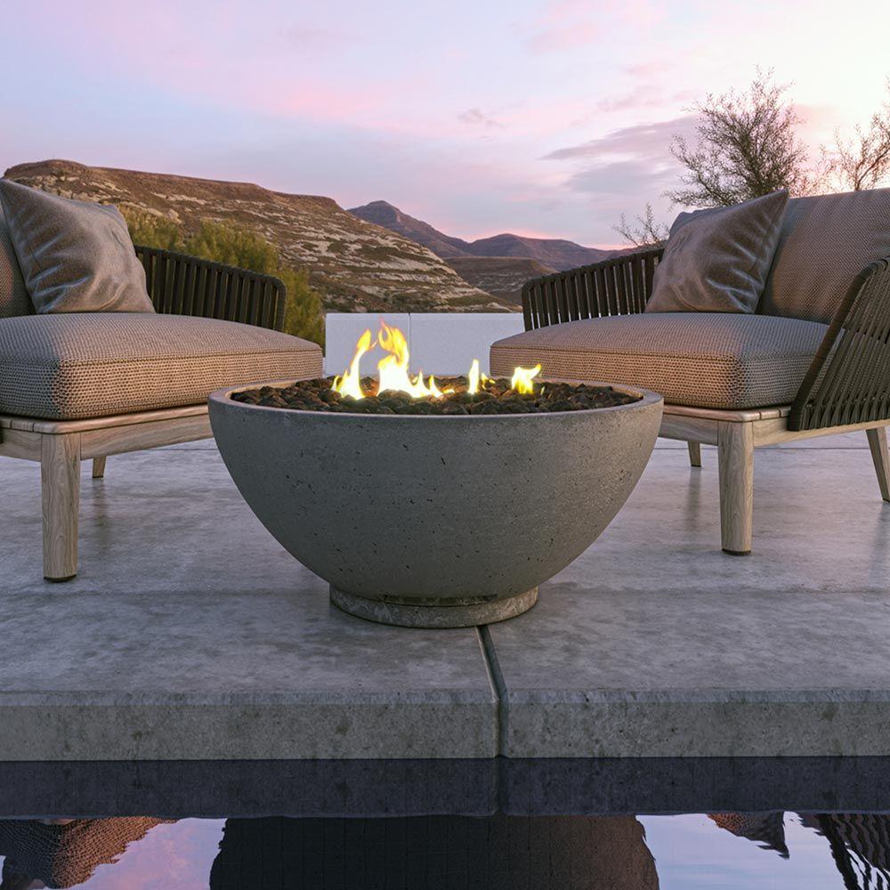 True Flame Sanctuary 2 39" Round Fire Bowl with Burner - Eternal Flame Outdoors