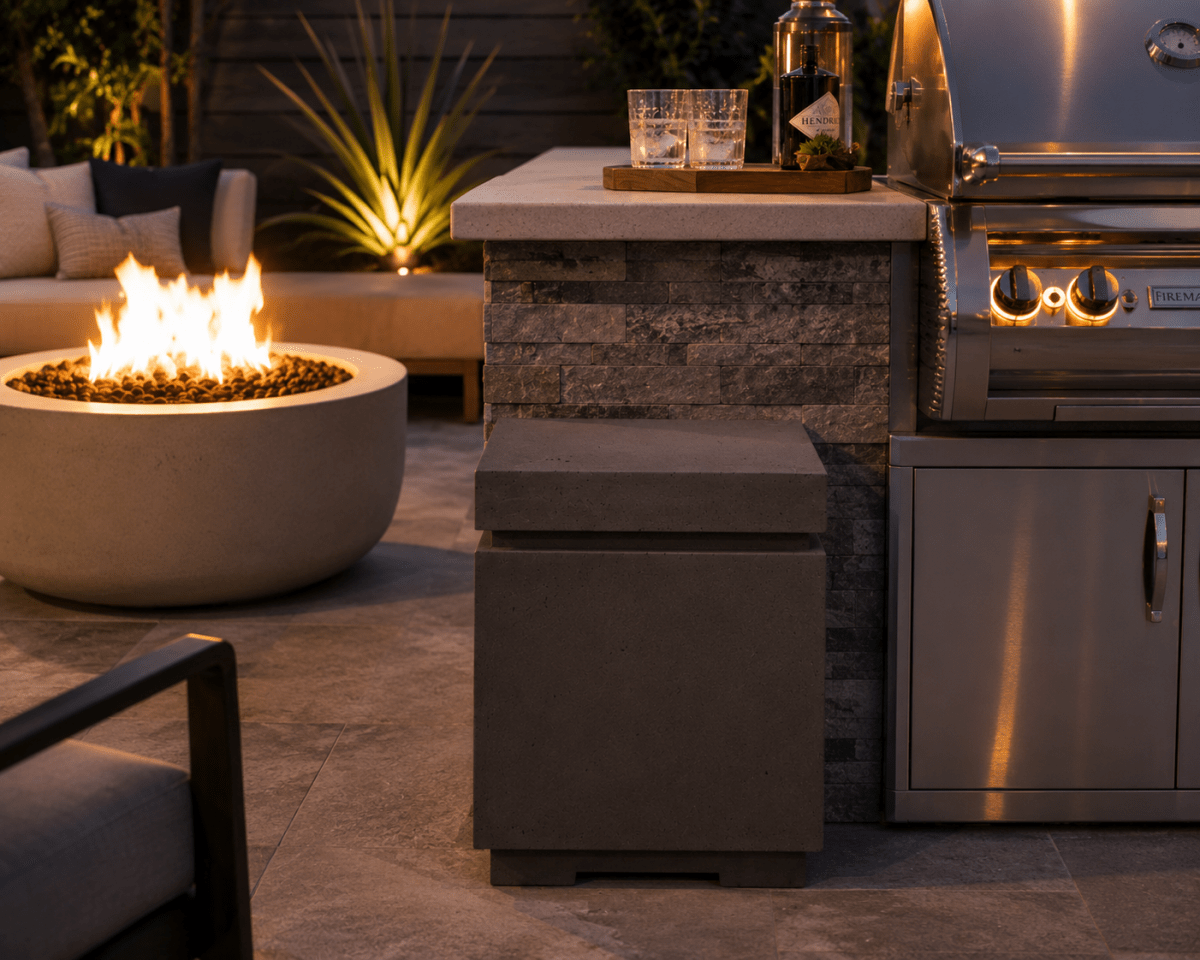 True Flame Sanctuary Liquid Propane (LP) Tank Enclosure - Eternal Flame Outdoors