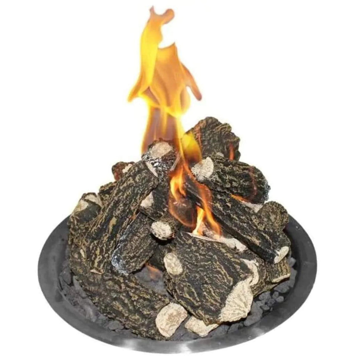 True Flame Spit Fire 17 Piece Refractory Log Set - Eternal Flame Outdoors