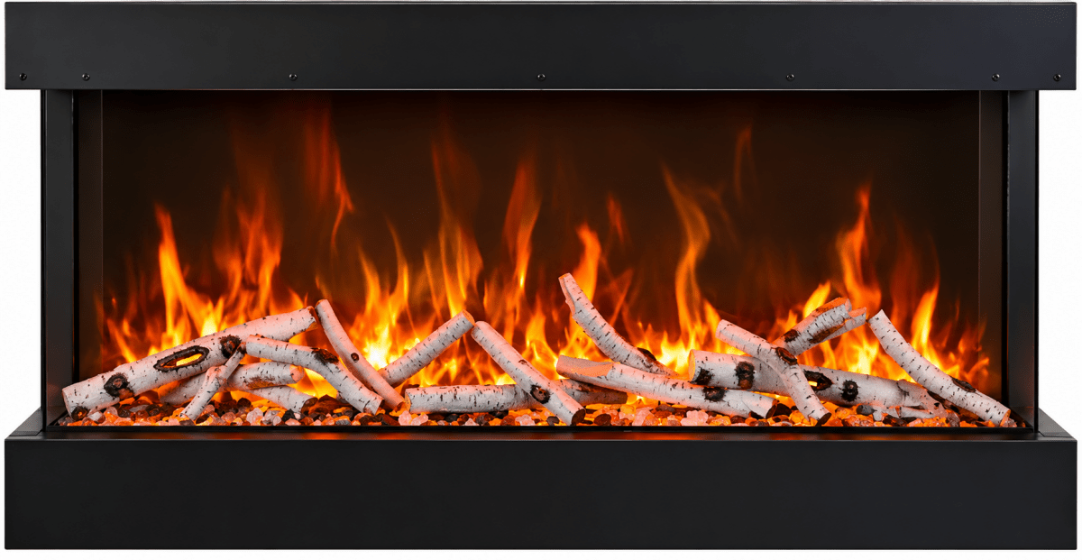 True View Extra Tall Smart 3 Sided Electric Fireplace - Eternal Flame Outdoors
