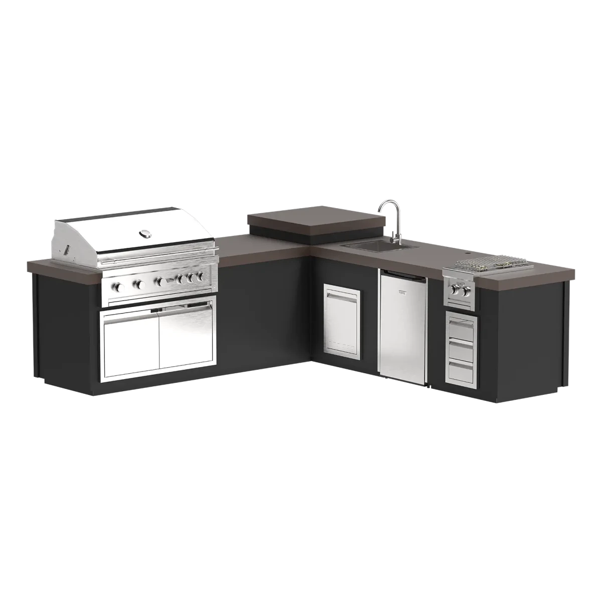 Videl Maestro 112L B - BBQ Island - Eternal Flame Outdoors