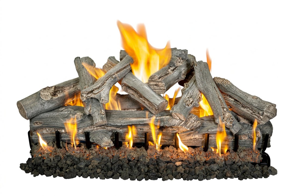 Western Driftwood Vented Gas Logs - 18"- 42" - Eternal Flame Outdoors